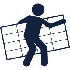 Symbol für Plattformlift Nutzung